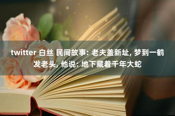twitter 白丝 民间故事: 老夫盖新址， 梦到一鹤发老头， 他说: 地下藏着千年大蛇