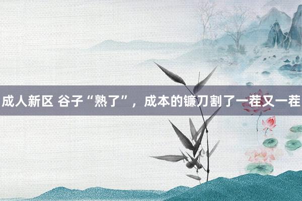 成人新区 谷子“熟了”，成本的镰刀割了一茬又一茬