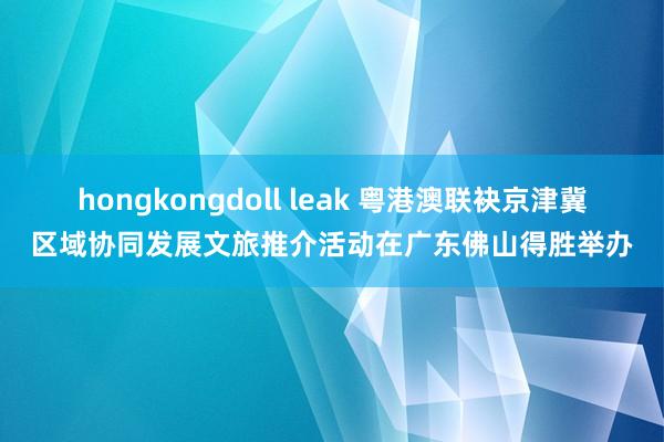 hongkongdoll leak 粤港澳联袂京津冀区域协同发展文旅推介活动在广东佛山得胜举办