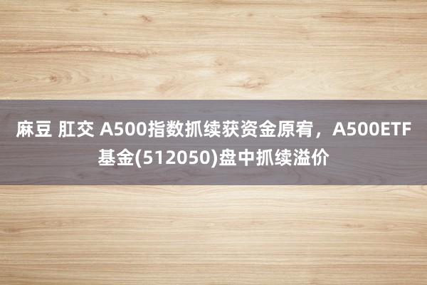 麻豆 肛交 A500指数抓续获资金原宥，A500ETF基金(512050)盘中抓续溢价