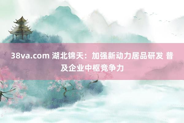 38va.com 湖北锦天：加强新动力居品研发 普及企业中枢竞争力