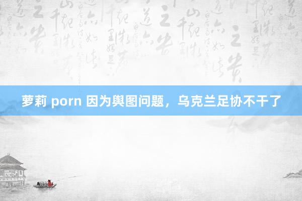 萝莉 porn 因为舆图问题，乌克兰足协不干了