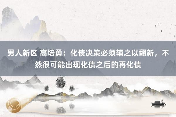 男人新区 高培勇：化债决策必须辅之以翻新，不然很可能出现化债之后的再化债