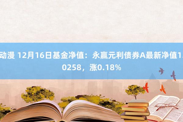 动漫 12月16日基金净值：永赢元利债券A最新净值1.0258，涨0.18%