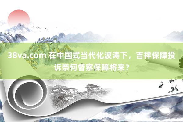 38va.com 在中国式当代化波涛下，吉祥保障投诉奈何督察保障将来？