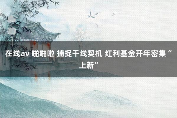 在线av 啪啪啦 捕捉干线契机 红利基金开年密集“上新”