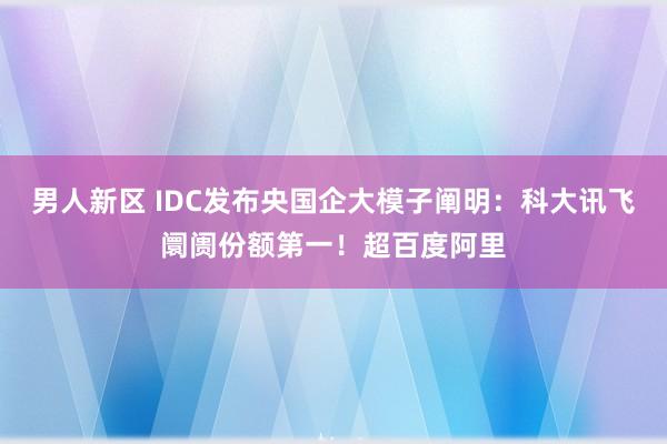 男人新区 IDC发布央国企大模子阐明：科大讯飞阛阓份额第一！超百度阿里