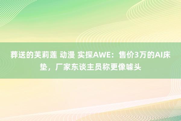 葬送的芙莉莲 动漫 实探AWE：售价3万的AI床垫，厂家东谈主员称更像噱头