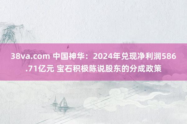 38va.com 中国神华：2024年兑现净利润586.71亿元 宝石积极陈说股东的分成政策