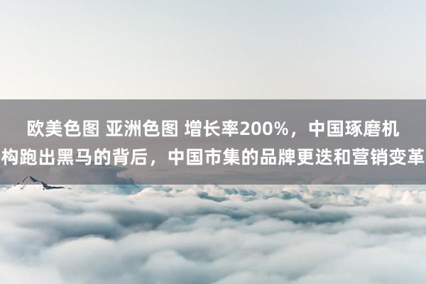 欧美色图 亚洲色图 增长率200%，中国琢磨机构跑出黑马的背后，中国市集的品牌更迭和营销变革