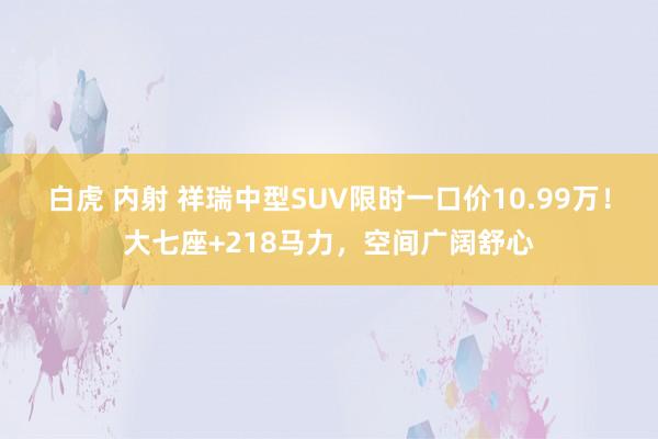 白虎 内射 祥瑞中型SUV限时一口价10.99万！大七座+218马力，空间广阔舒心