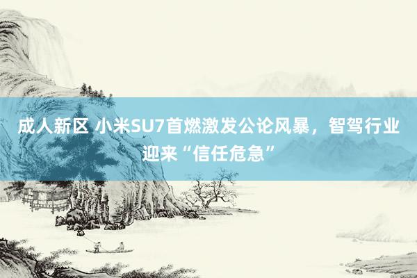 成人新区 小米SU7首燃激发公论风暴，智驾行业迎来“信任危急”
