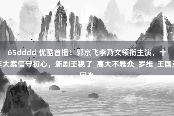 65dddd 优酷首播！郭京飞李乃文领衔主演，十年大案信守初心，新剧王稳了_高大不雅众_罗维_王国炎