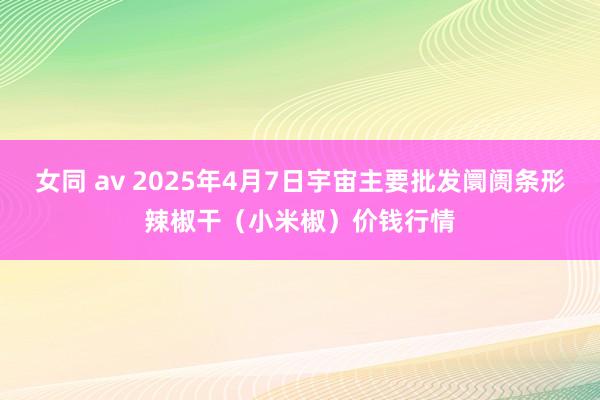 女同 av 2025年4月7日宇宙主要批发阛阓条形辣椒干(小米椒)价钱行情
