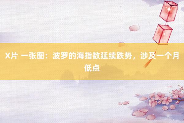 X片 一张图：波罗的海指数延续跌势，涉及一个月低点