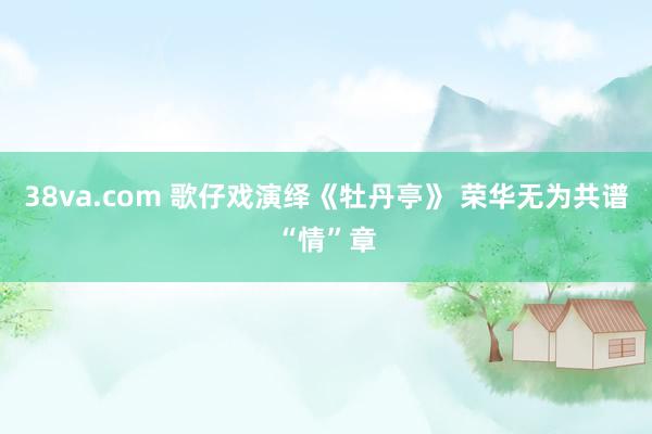 38va.com 歌仔戏演绎《牡丹亭》 荣华无为共谱“情”章