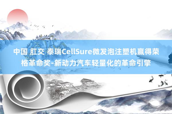 中国 肛交 泰瑞CellSure微发泡注塑机赢得荣格革命奖-新动力汽车轻量化的革命引擎
