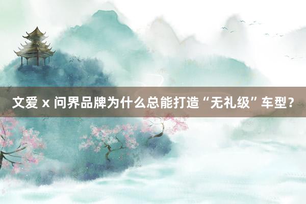 文爱 x 问界品牌为什么总能打造“无礼级”车型？